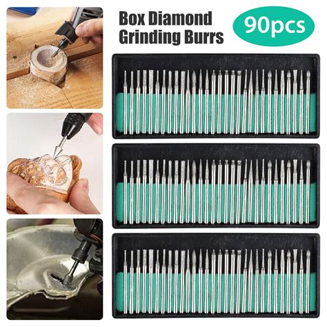 20Pcs 1 2 2mm Micro Diamond Drill Bits Small Gemstone Carving Burrs