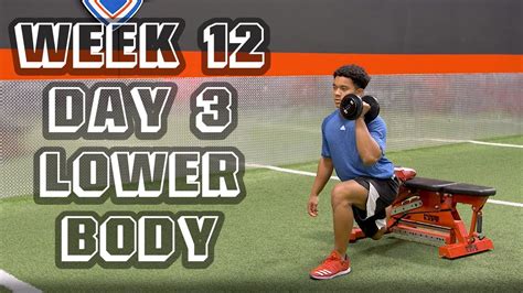 Offseason Football Workout Program Lower Body Week 12 Day 3 YouTube