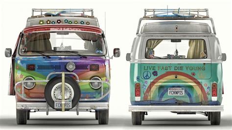 ArtStation - VW T2 Hippie Van, Artem Yuldashev | Hippie van, Hippie, Van