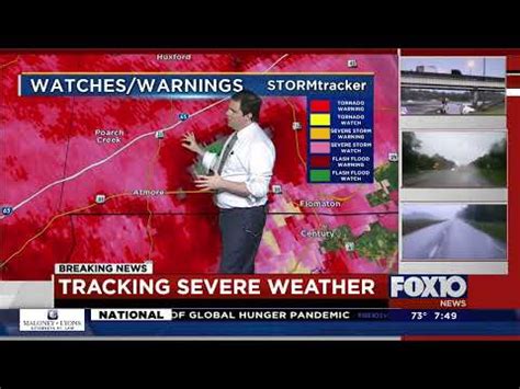 Tornado Warning For Escambia County Alabama Youtube