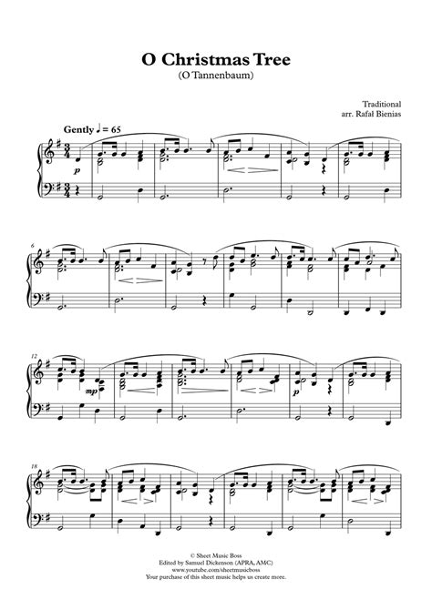 O Christmas Tree O Tannenbaum Piano Sheet Music Pdf Midi And Mp3