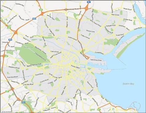 Dublin Map, Ireland - GIS Geography