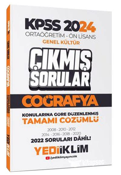 2024 KPSS Ortaöğretim Önlisans Coğrafya Konularına Göre Çıkmış Sorular