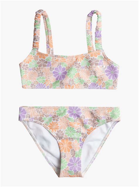 Roxy Girls All About Sol Bralette Bikini Set Maui Nix Surf Shop