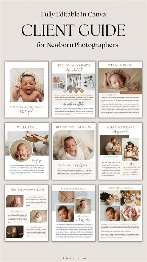 Newborn Session Guide For Canva Newborn Photography Client Guide For