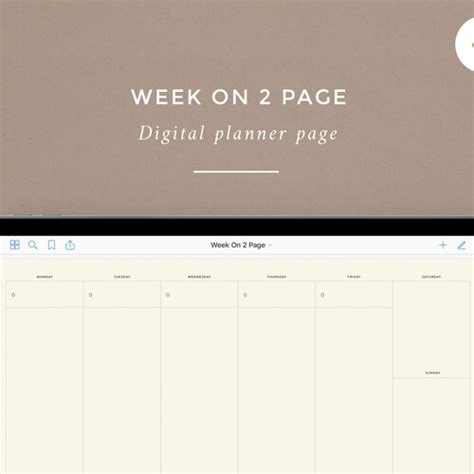 Weekly Planner Goodnotes Template Undated Digital Planner Etsy