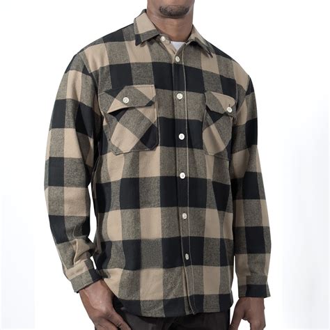 Rothco Coyote Heavyweight Plaid Flannel Shirt 47380