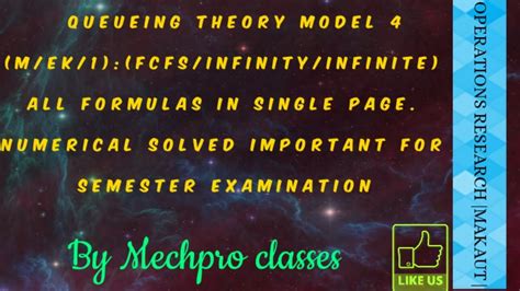 Queueing Theory Lec Model In English Erlang Queueing Model M