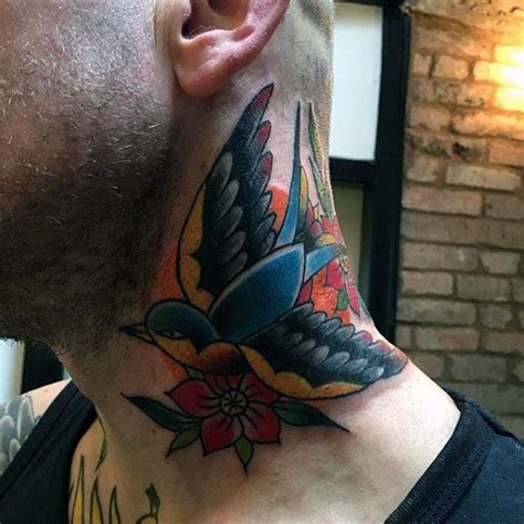 73 Traditional Swallow Tattoo Designs For Men Traditional Tattoo Neck