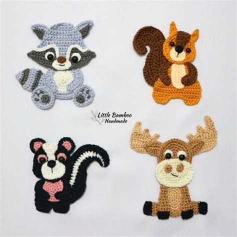 Darling Animal Applique Crochet Patterns - Sweet Potato 3