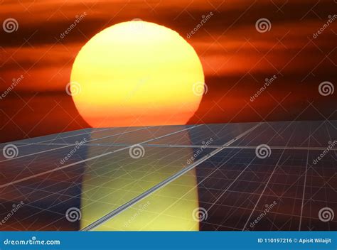 Solar Panels Or Solar Cells Energy With The Sun For Electric Power