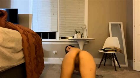 Pretty Brunette Aria Stretching Her Tight Cunt