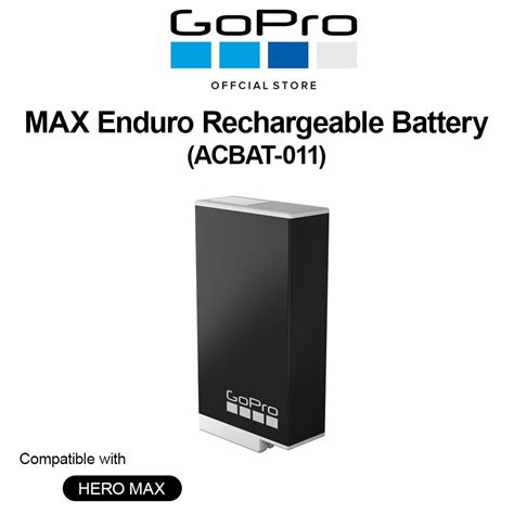 Gopro Enduro Rechargeable Li Ion Battery Acbat For Gopro Max