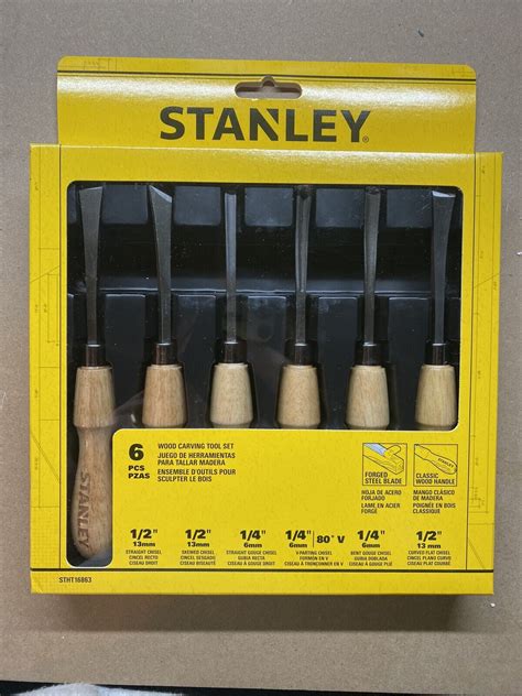 Stanley Wood Carving Set 6 Piece Ebay