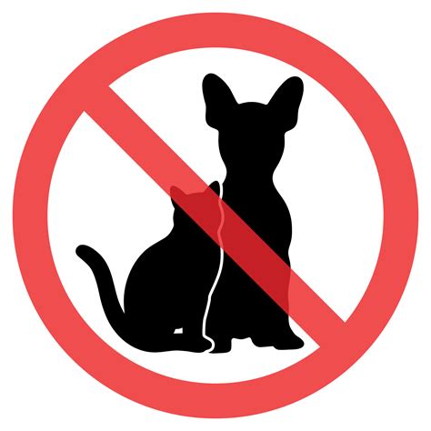 Pets prohibited sign 13085096 Vector Art at Vecteezy