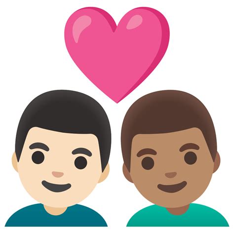 👨🏻‍ ️‍👨🏽 Couple With Heart Man Man Light Skin Tone Medium Skin Tone