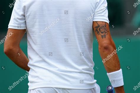 Tattoo Matteo Berrettini During His Semifinal Editorial Stock Photo ...