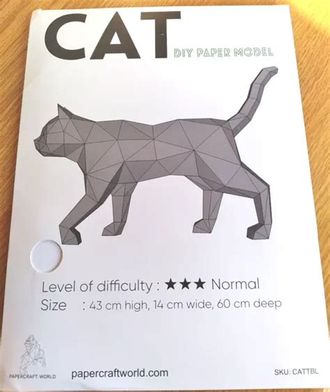 MODÈLE EN PAPIER à faire soi même papercraft monde CAT 3D papercraft