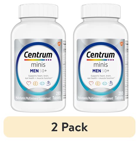 2 Pack Centrum Minis Silver Mens 50 Plus Multivitamin Supports Memory And Cognition 280