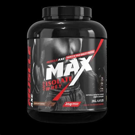 Kg Chocolate Flavour Muscle Axe Max Isolate Whey Protein Powder