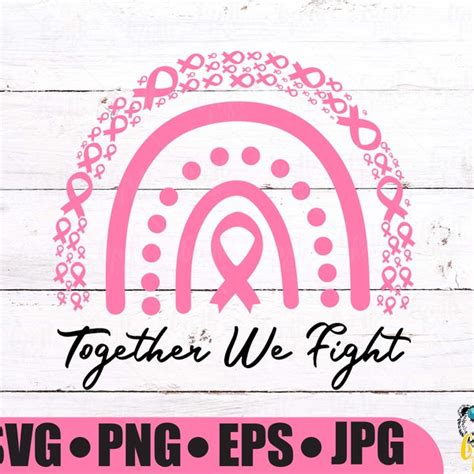 Together We Fight Boho Rainbow Svg Etsy