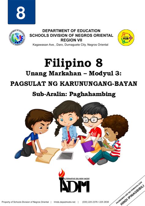 Fil Q Week For Student Filipino Unang Markahan Modyul