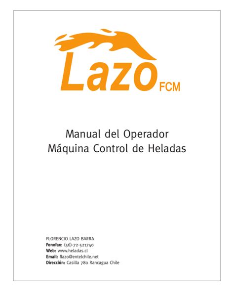 Manual del Operador Máquina Control de Heladas