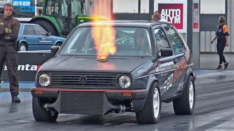 Turbo Gockel 1000HP VR6 Golf Mk2 At Santa Pod Raceway YouTube