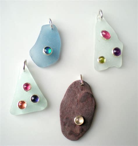 Cornish Seaglass Pendants Made With Beach Glass Found In Cornwall And