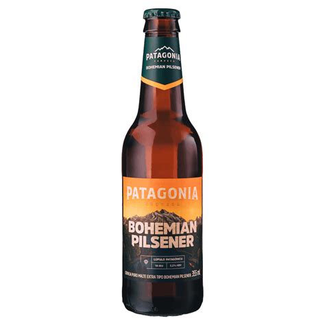 Cerveja Bohemian Pilsener Puro Malte Patagonia Garrafa 355ml Giassi