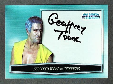 Strictly Ink Doctor Who Big Screen Geoffrey Toone Autograph Ebay