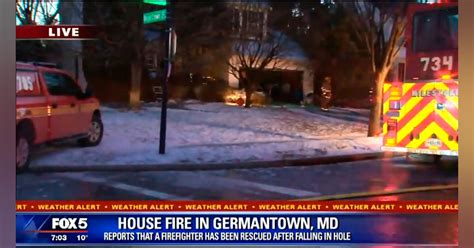 Md Firefighter Falls Through Floor At House Fire Firehouse