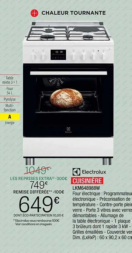 Promo Electrolux Cuisinière chez Extra iCatalogue fr