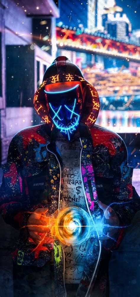 Get A Stunning Mask Neon Wallpaper For Your Phone