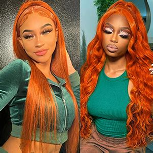 Amazon MSCLARA 13x4 Orange Ginger Deep Wave HD Transparent Lace