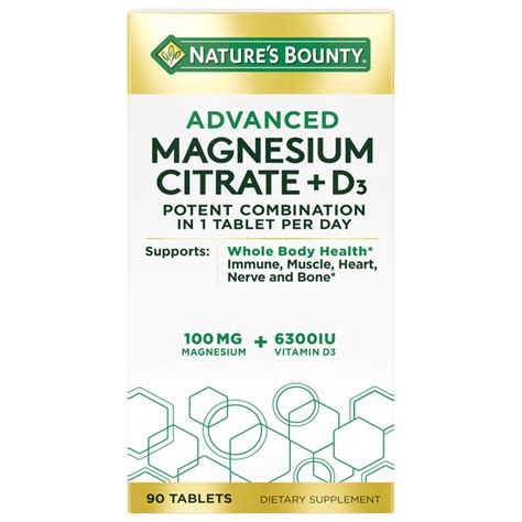 Save On Nature S Bounty Advanced Magnesium Citrate D Tablets Order