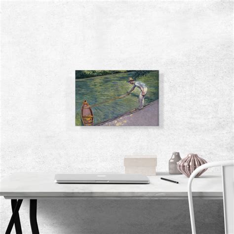 Artcanvas A Man Docking His Skiff Canvas Art Print By Gustave