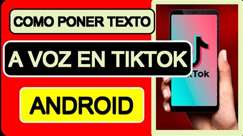 Como Poner Texto A Voz En Tiktok Android Youtube