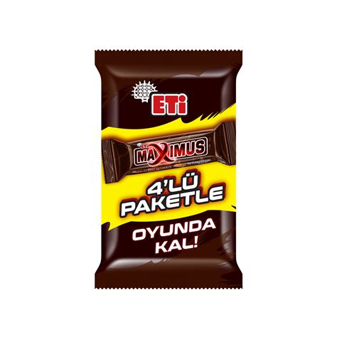 Eti Maximus Yer Fıstıklı Karamelli Nuga Bar 4 lü 144G Migros