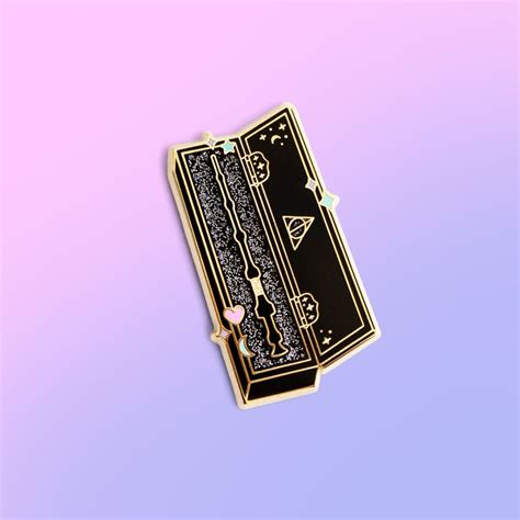 Magic Wand Enamel Pin Magic Enamel Pin Wizard Pin Book Lover Pin Book