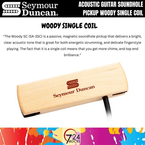 Seymour Duncan SA 3SC Woody Single Coil Acoustic Guitar Soundhole