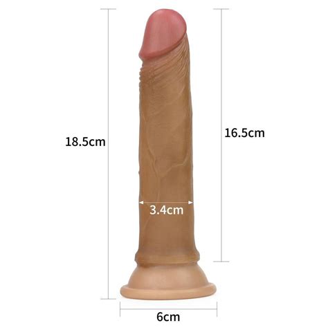 18 CM Çift Katmanlı Ultra Realistik ve Yumuşak Dokulu Anal Dildo Melez