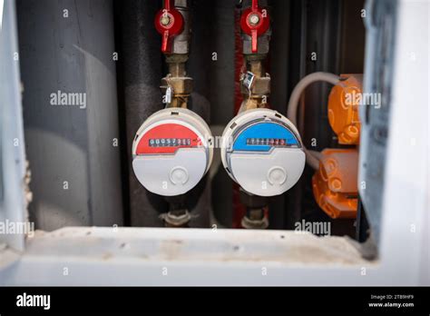 Water Meters For Hot And Cold Water In An Apartment The Consumption For The Household Can Be