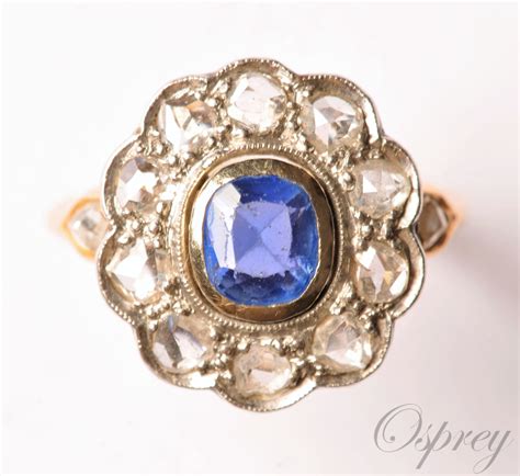 Bague Pompadour Saphir Diamant Osprey Paris