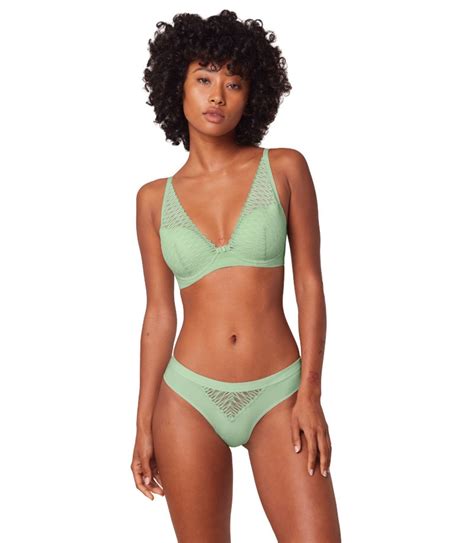 Triumph Majtki Damskie Aura Spotlight T Brazilian Pistacjowy Majtki