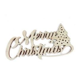 SCRITTA LEGNO MERRY CHRISTMAS Jolly Casa Hobbistica