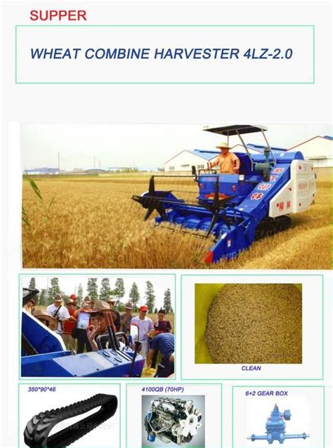 Full Feed Self Propelled Rice And Wheat Combine Harvester Lz At