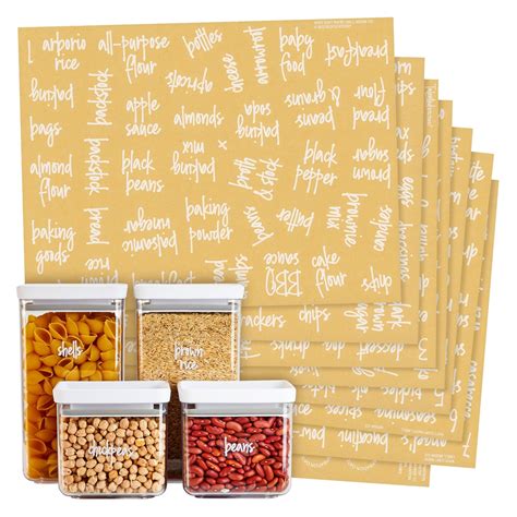 Talented Kitchen 375 Pantry Labels For Food Containers Preprinted