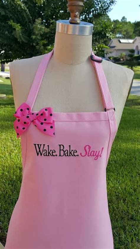 Custom Apron Personalized Pink Apron With Black And Fuchsia Etsy