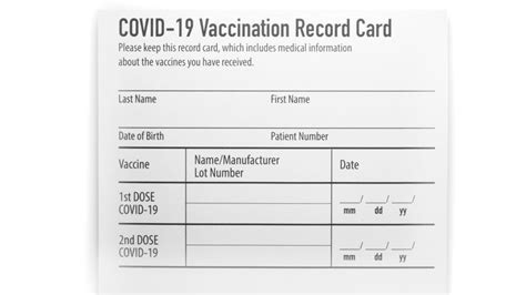 Covid Vaccination Card Template